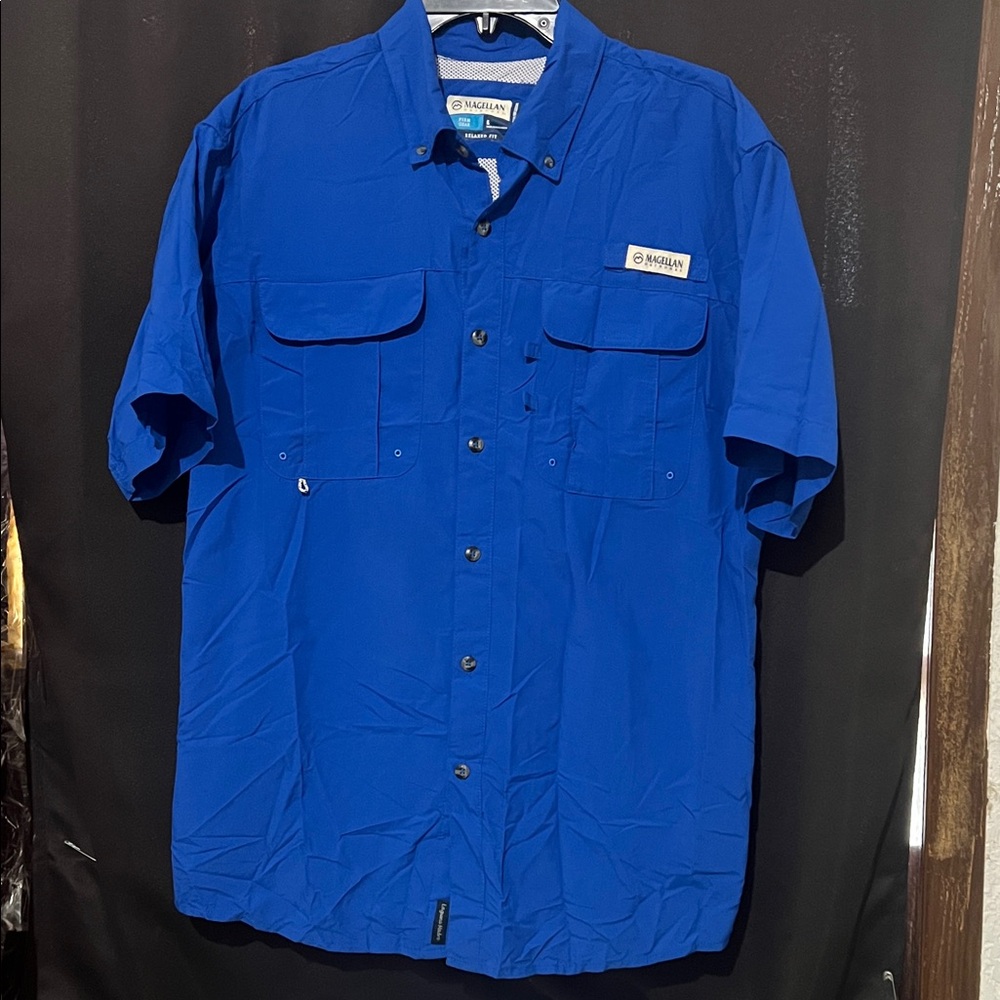 Magellan Cobalt Blue Relaxed Fit Shirt